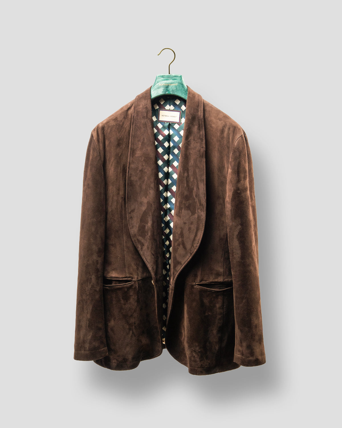 Blazer Sciallato in Suede Moro
