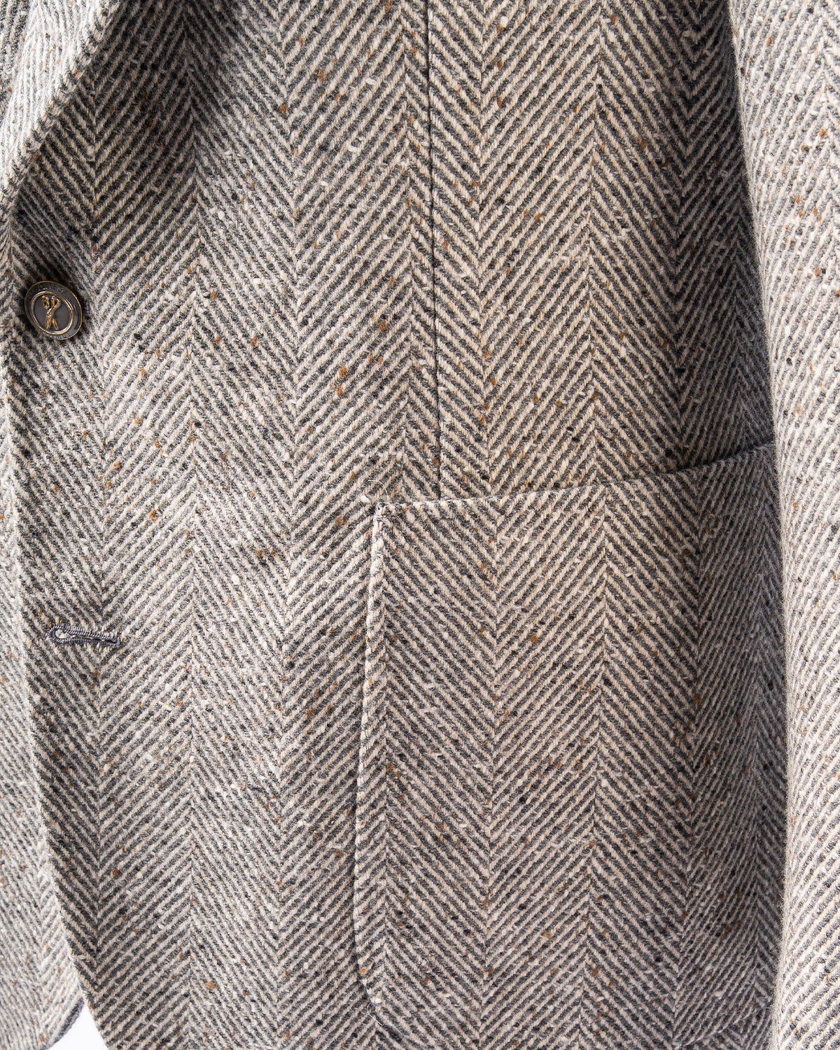 Blazer Spigato Grigio e Panna