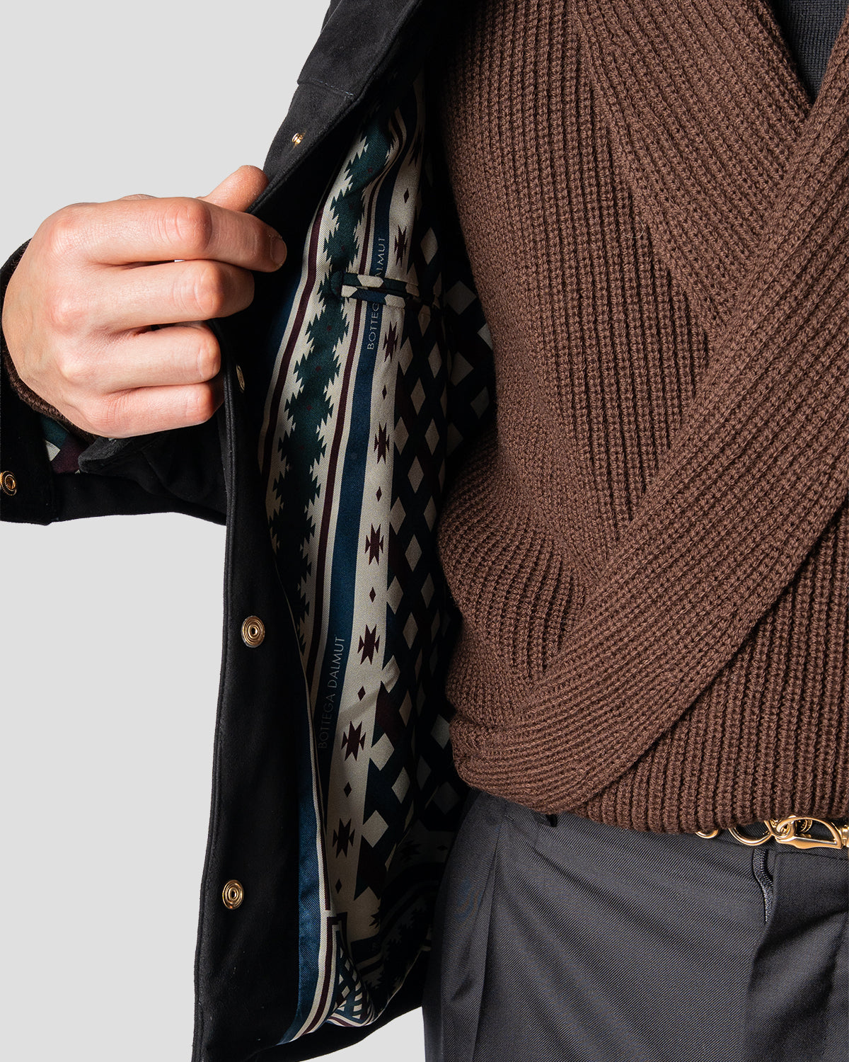 Overshirt Safari Camoscio Nero