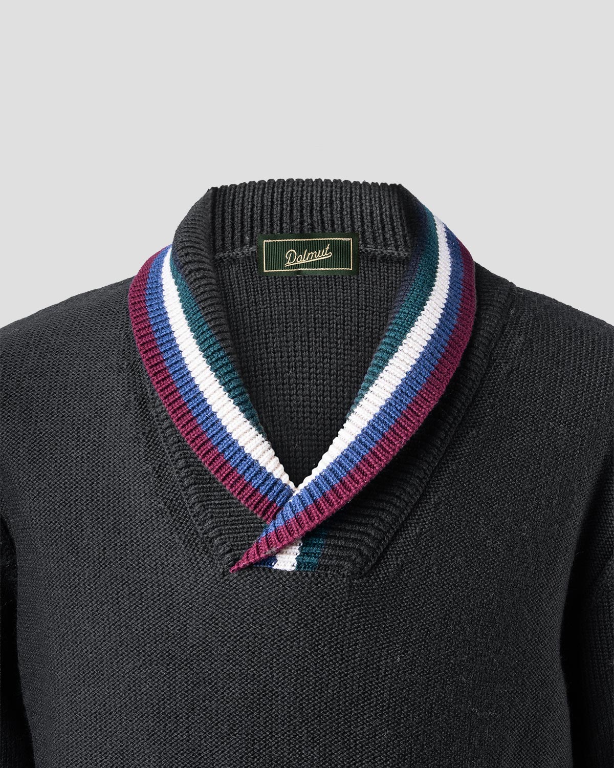 Maglione Collo Sciallato Golf Nero