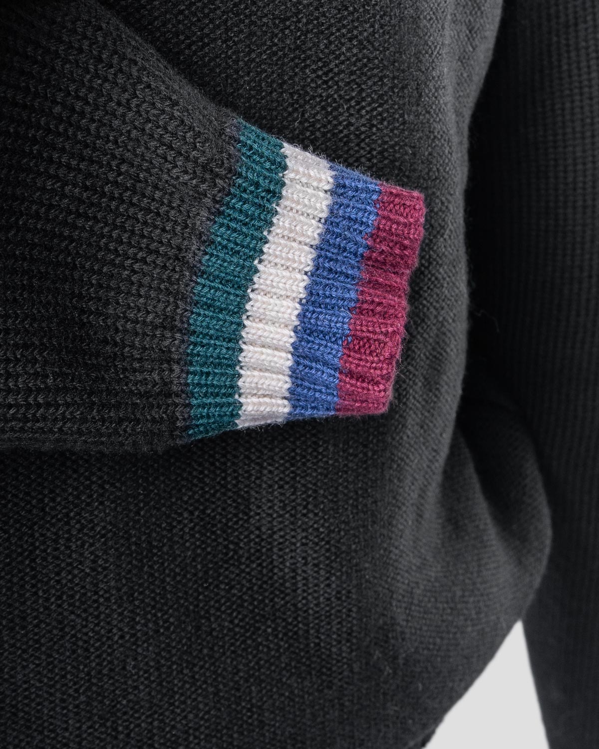 Maglione Collo Sciallato Golf Nero