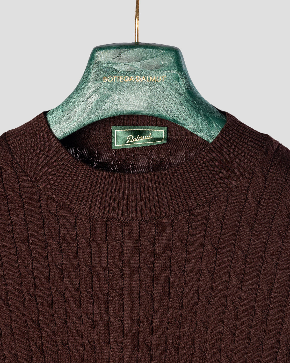 T-shirt in maglia marrone