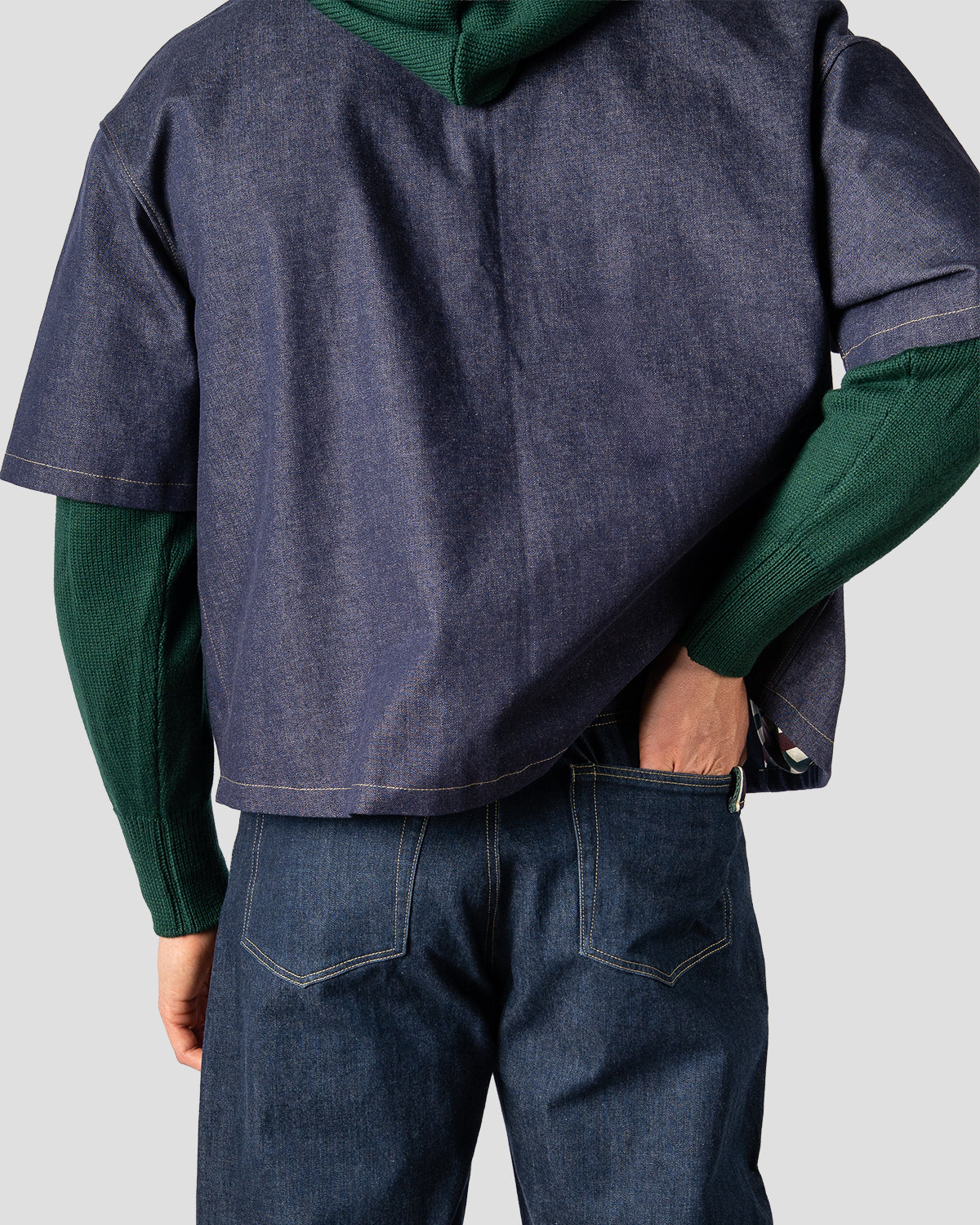 Pantaloni Balloon Denim Blu