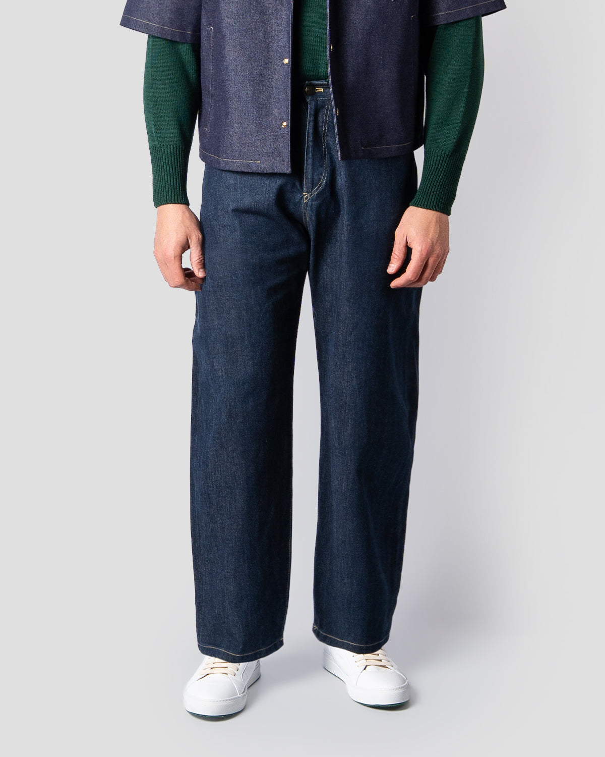 Pantaloni Balloon Denim Blu