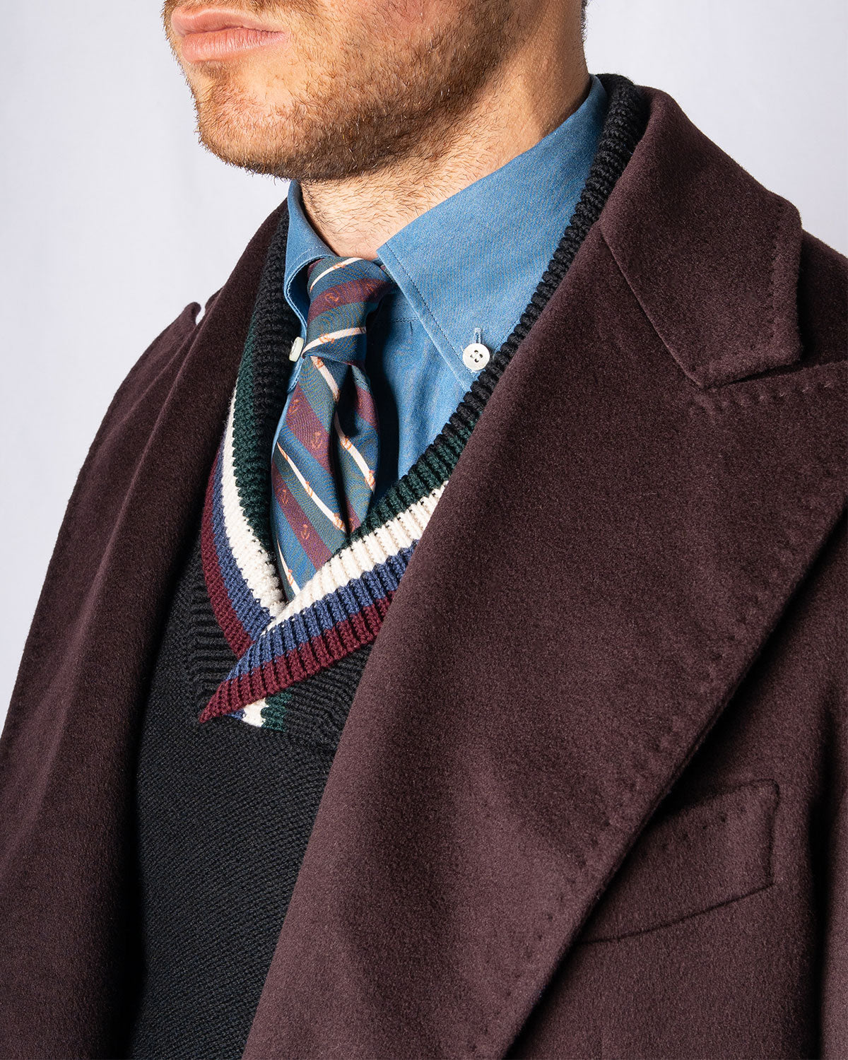 Camicia Denim Scuro Button Down