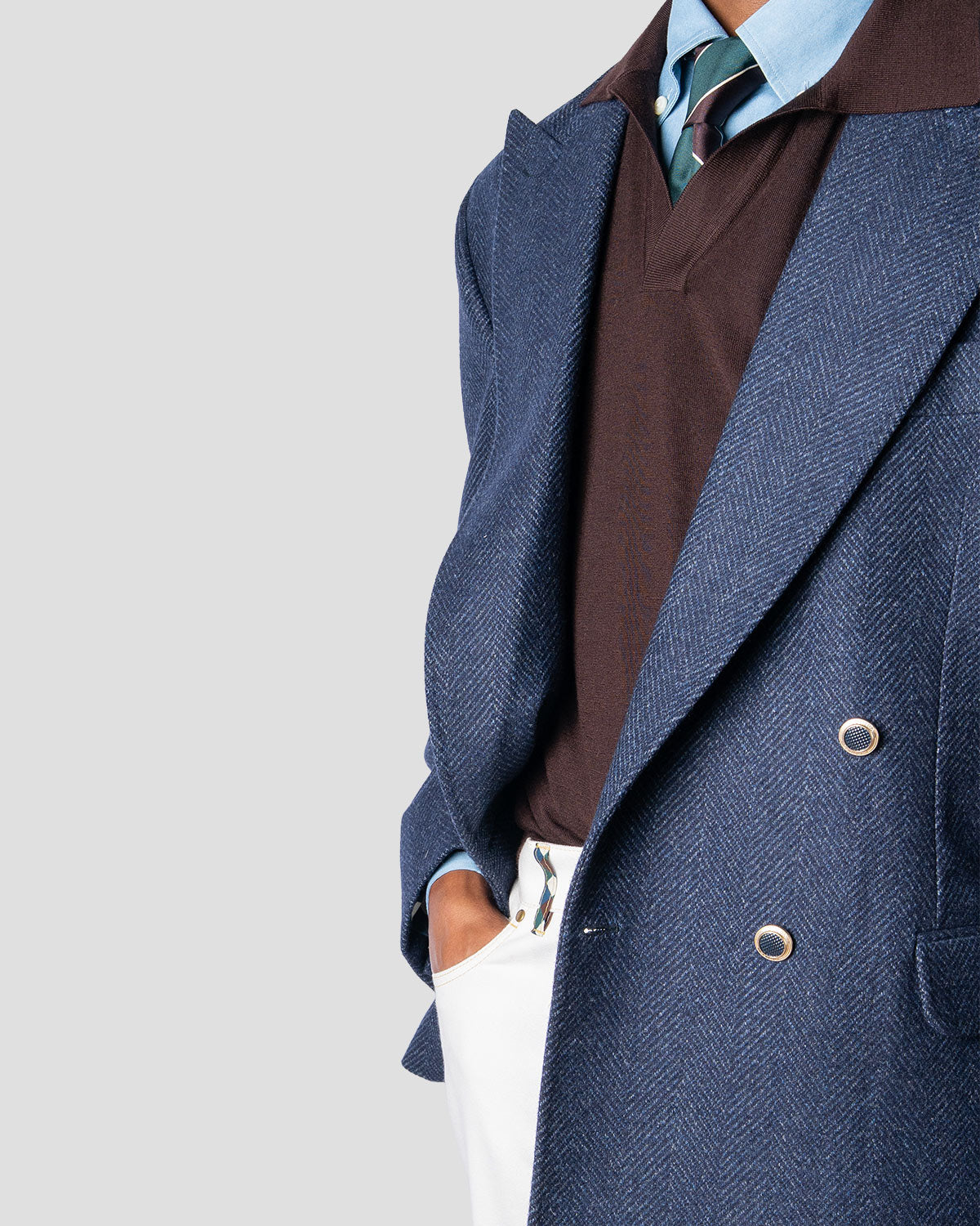 Blazer Spigato Blu