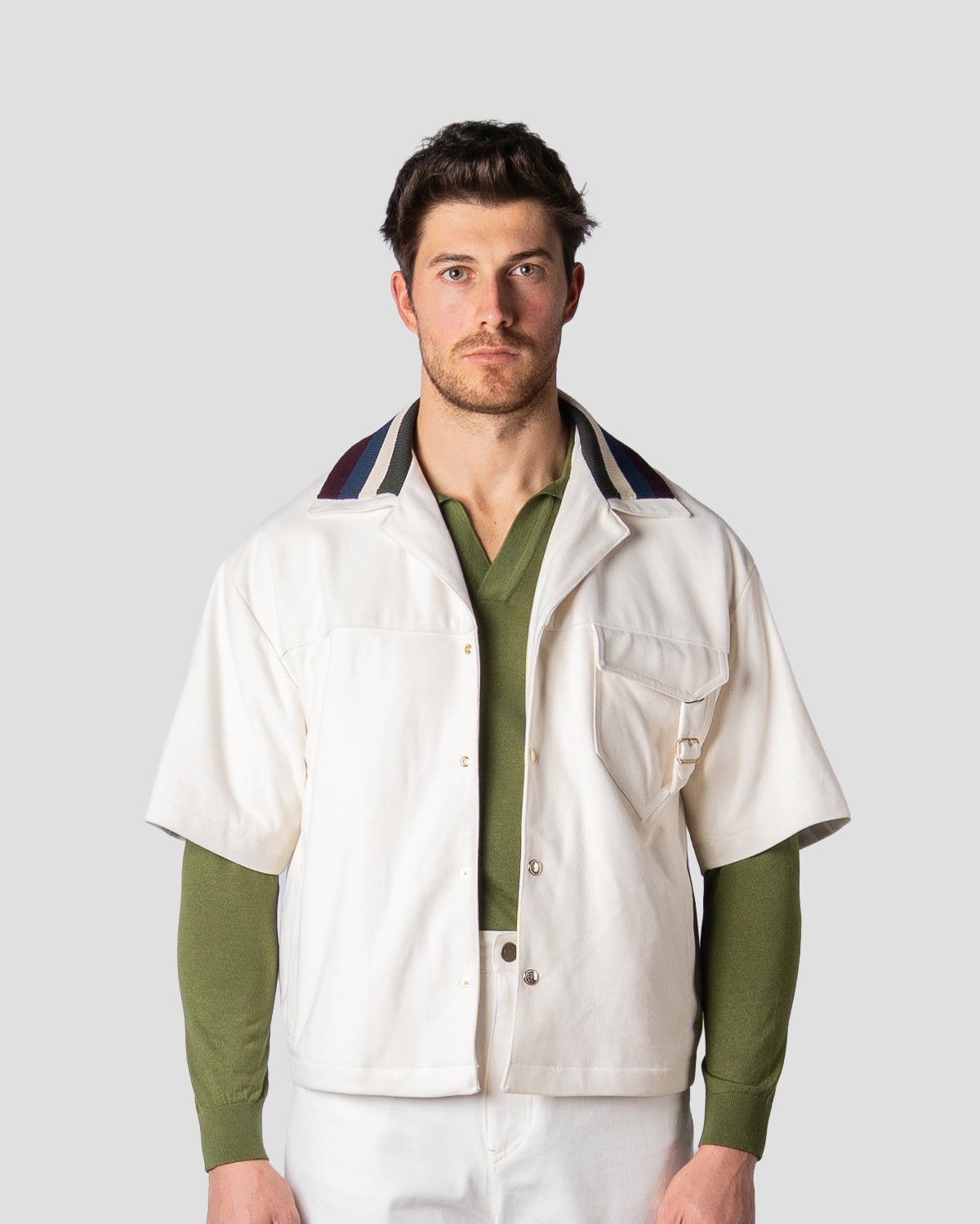 Camicia Board Camoscio Bianca