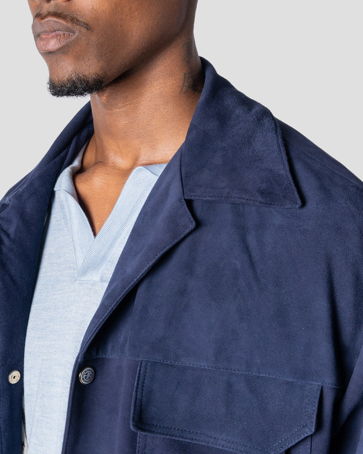 Camicia Board Camoscio Blu