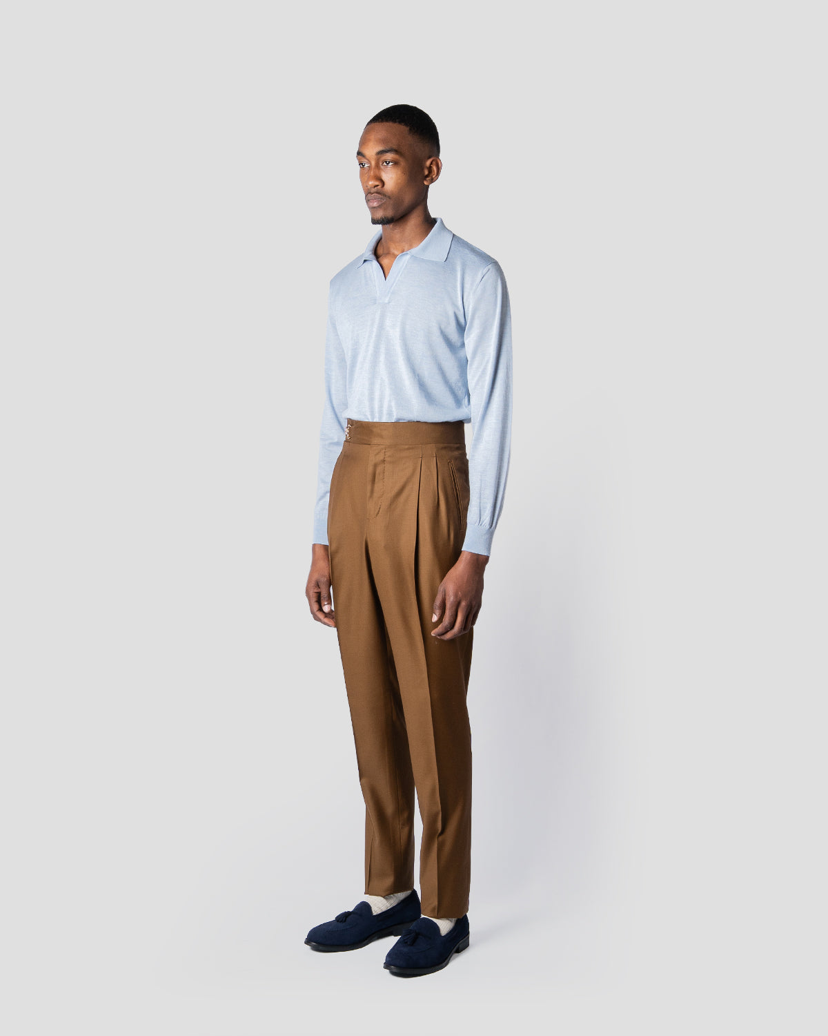 Polo Golf Azzurro Manica Lunga