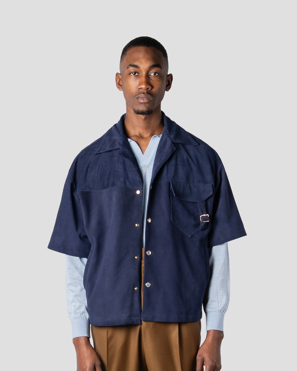 Camicia Board Camoscio Blu