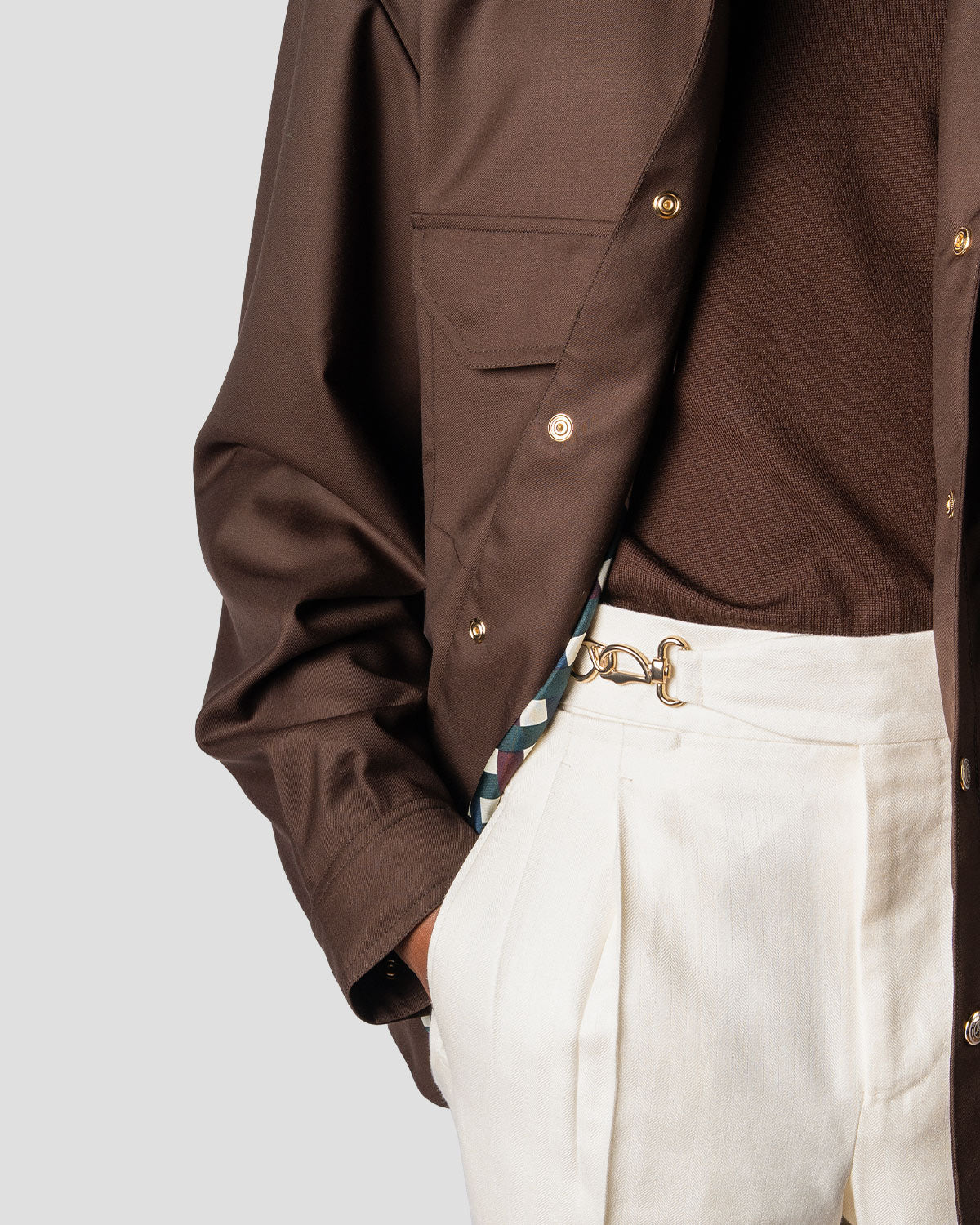 Overshirt Safari gabardina Moro