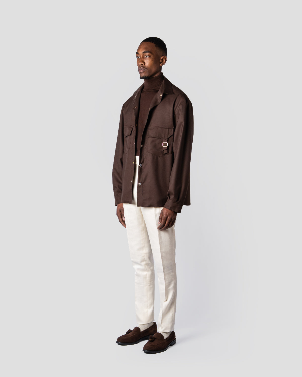 Overshirt Safari gabardina Moro