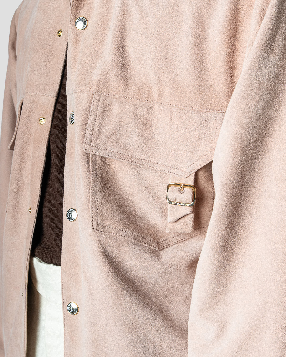 Overshirt Safari Camoscio Baby Rose