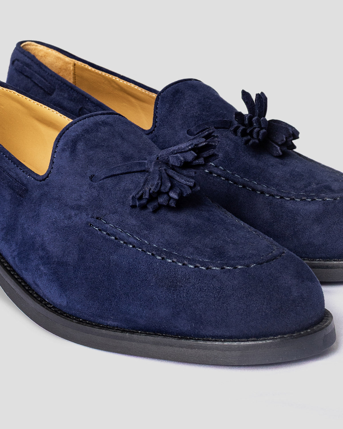 Mocassino Butterfly Camoscio Blu