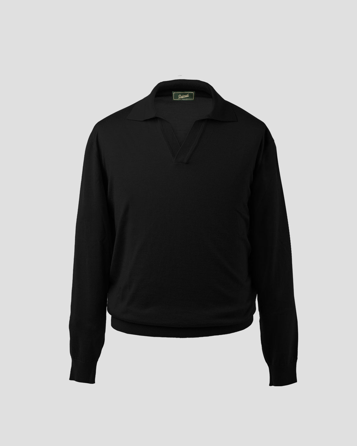 Polo Golf Nera Manica Lunga