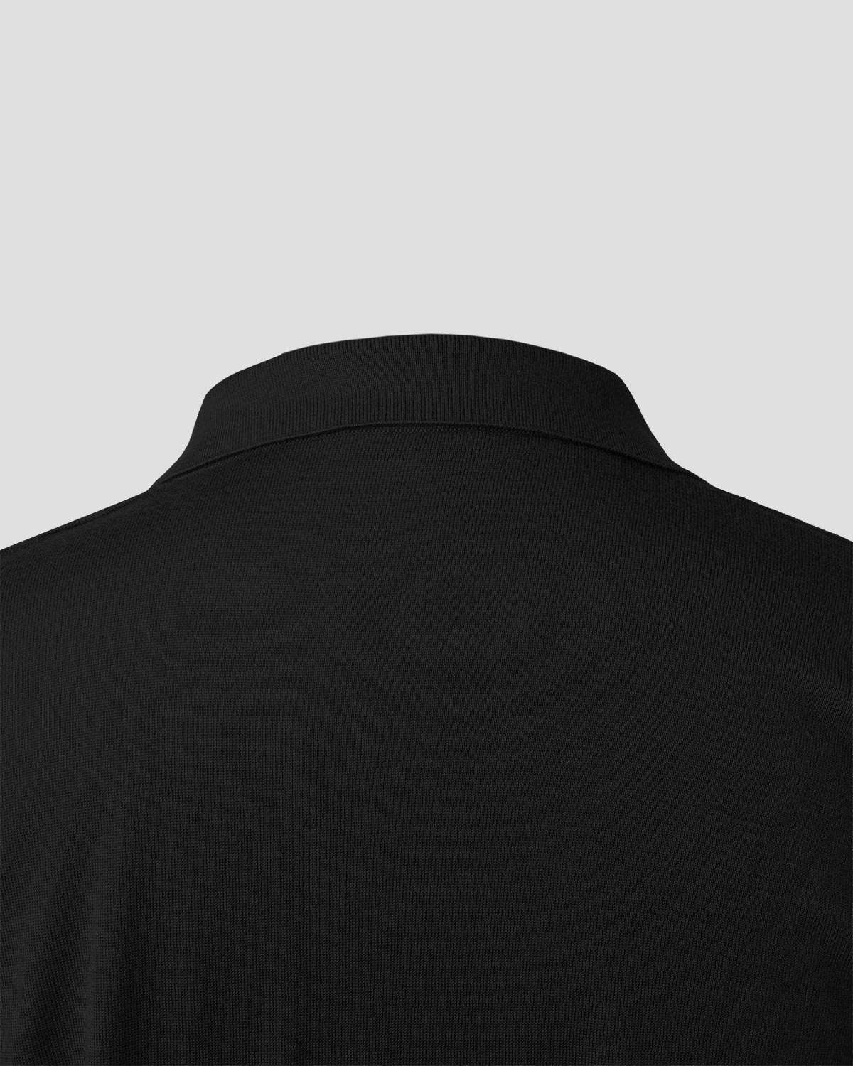 Polo Golf Nera Manica Lunga