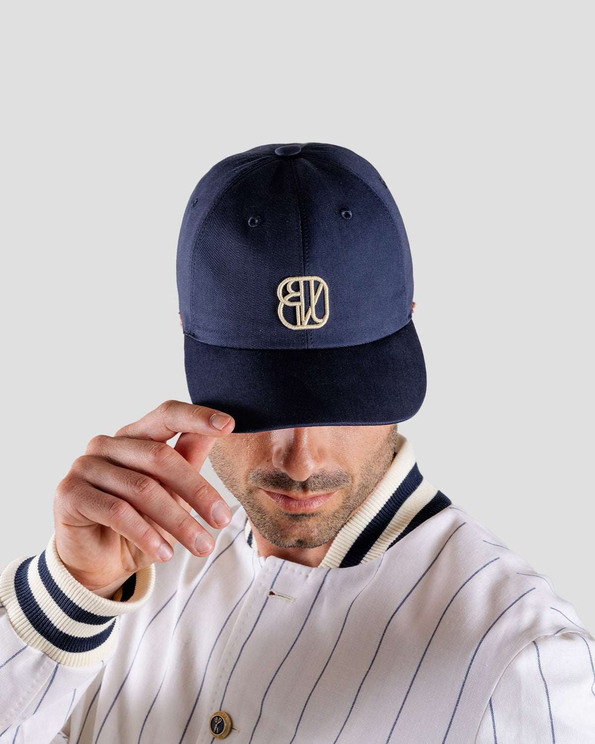 Snapback Blu Monogram
