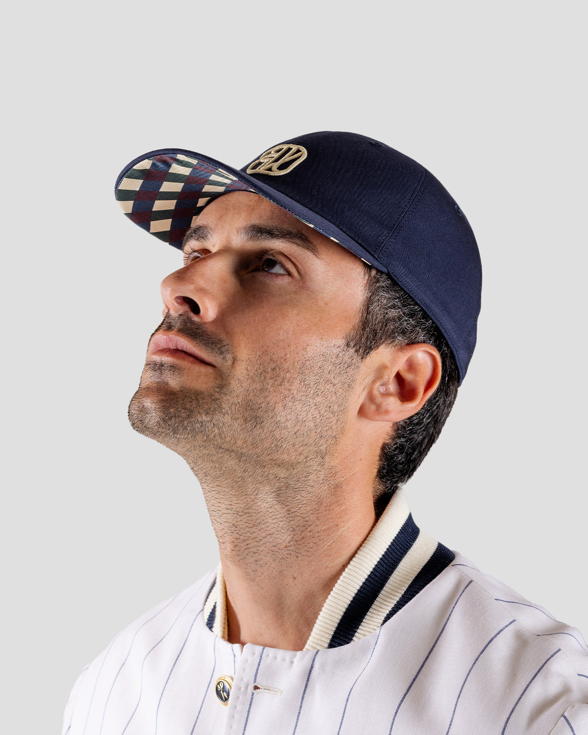 Snapback Blu Monogram