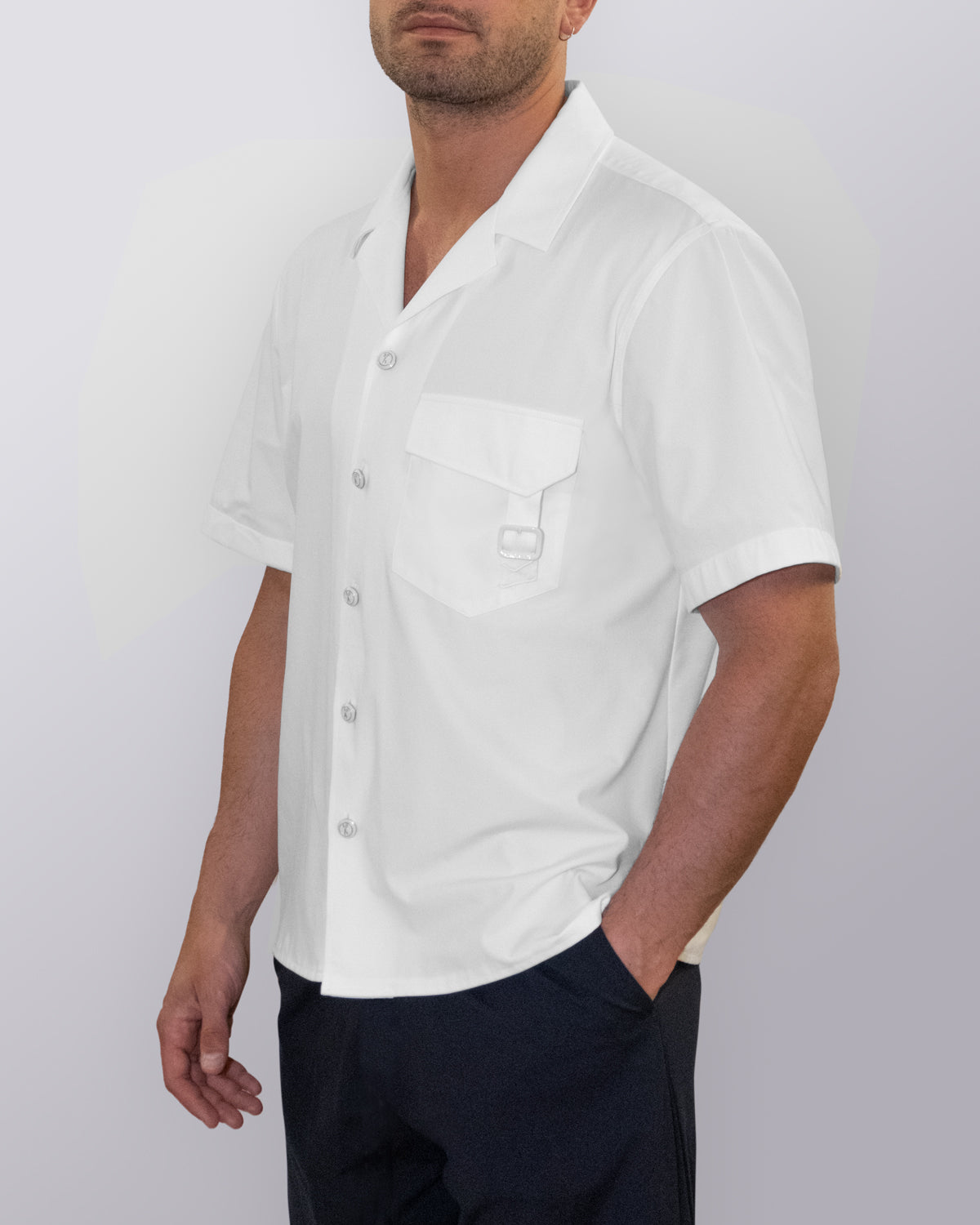 Camicia Board Jersey Bianco