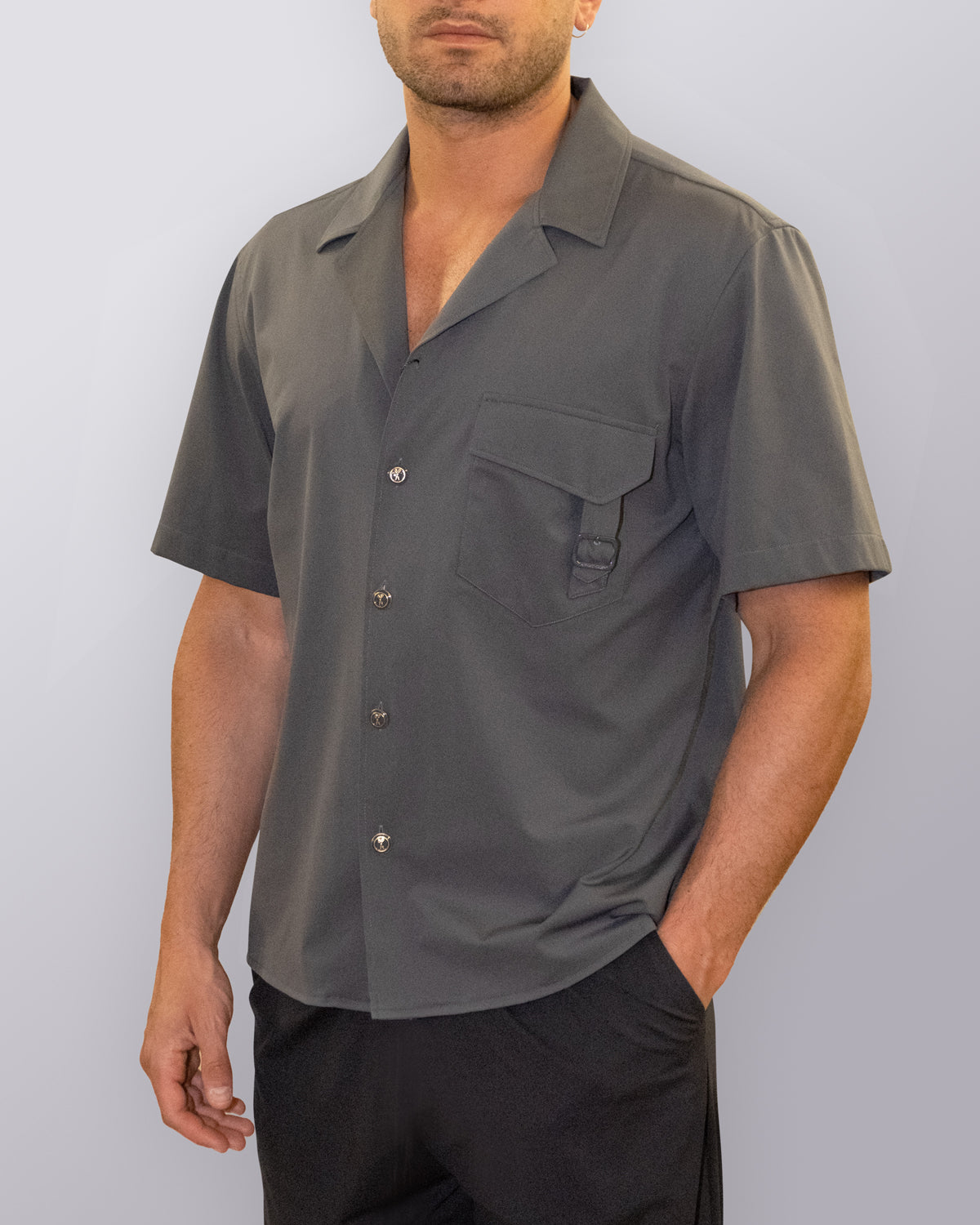 Camicia Board Jersey Grigio
