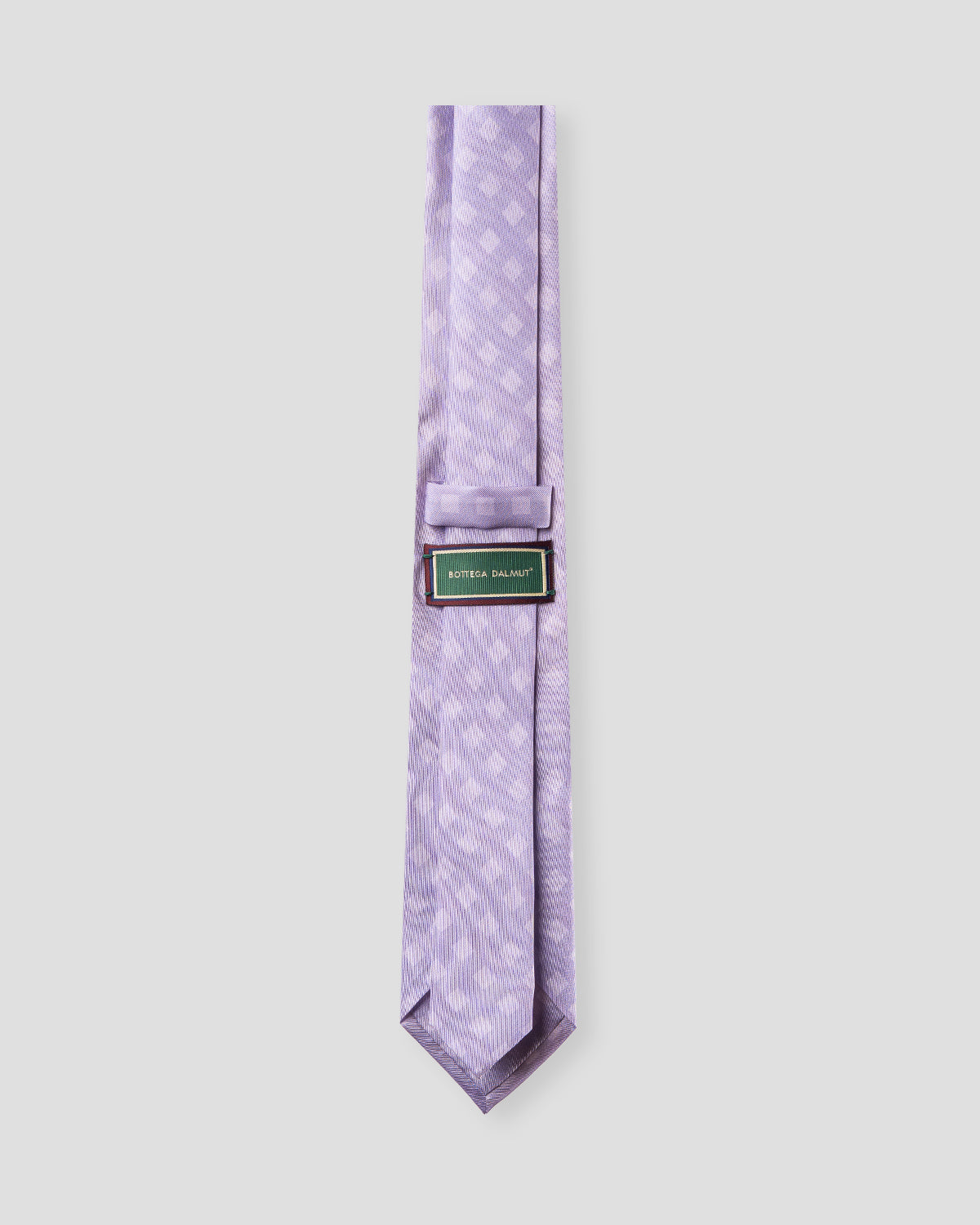 Blue silk tie with orange squares