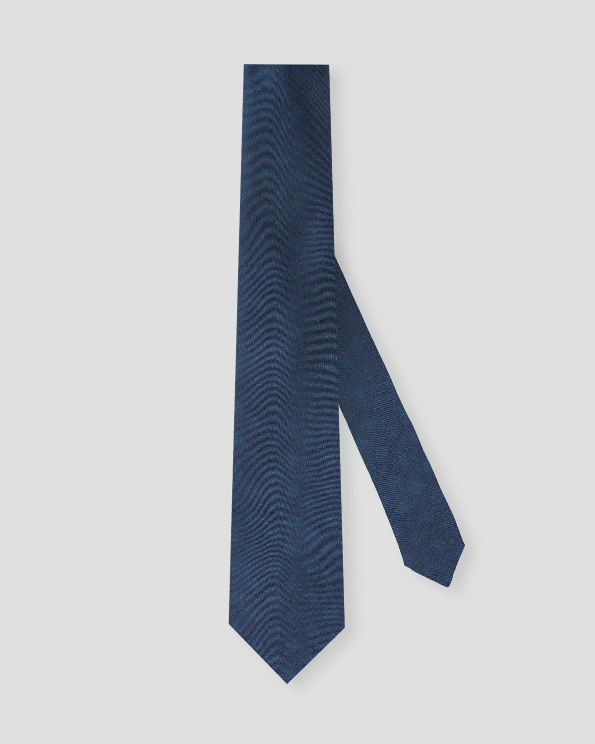Blue silk tie with orange squares