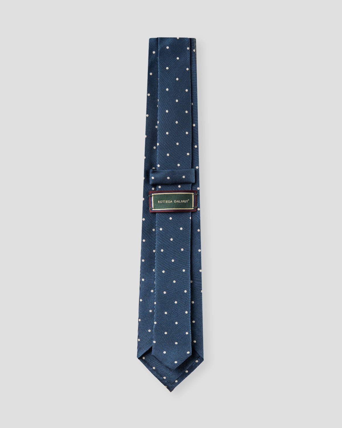 Blue silk tie with orange squares
