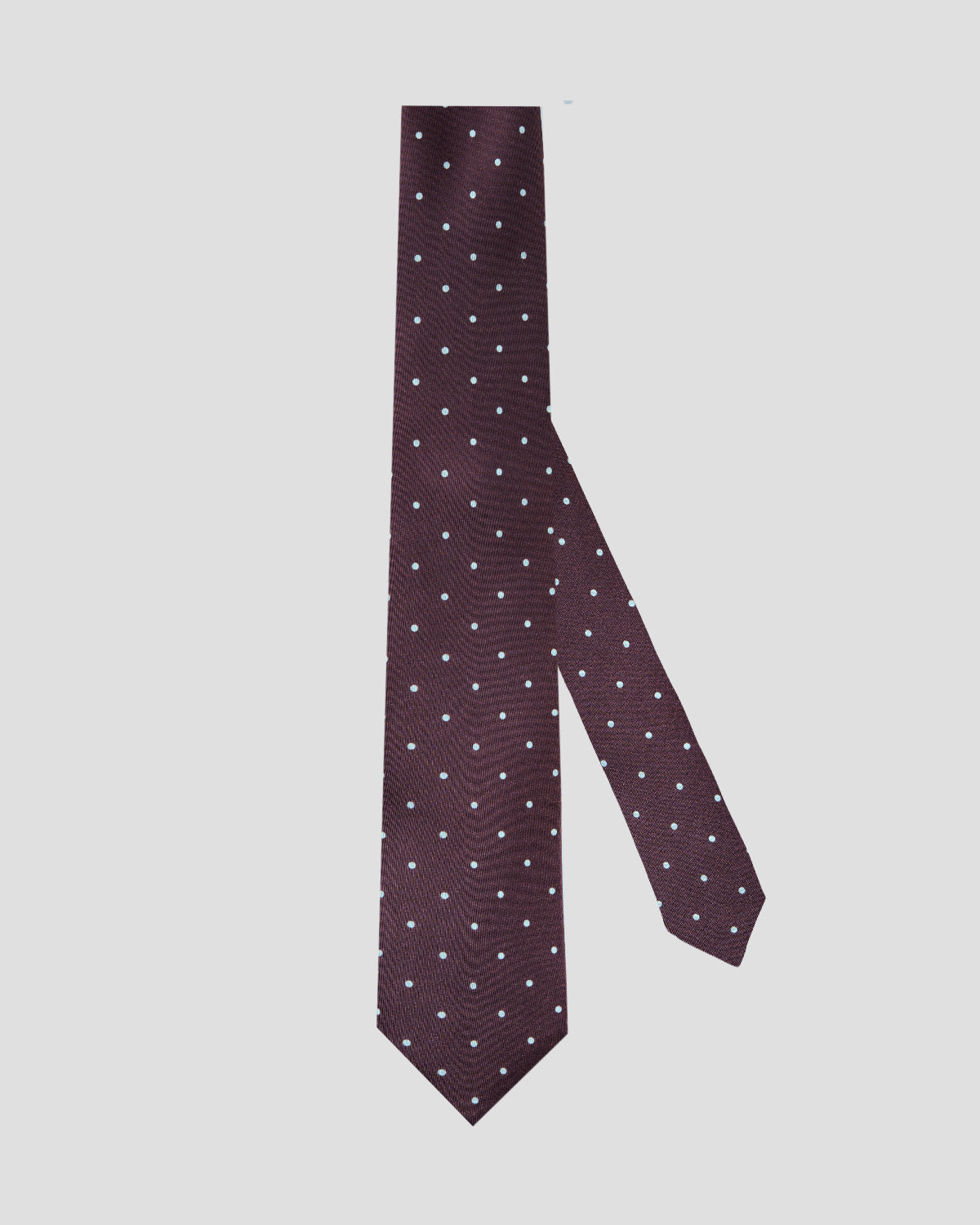 Cravatta Bordeaux Pois Azzurri