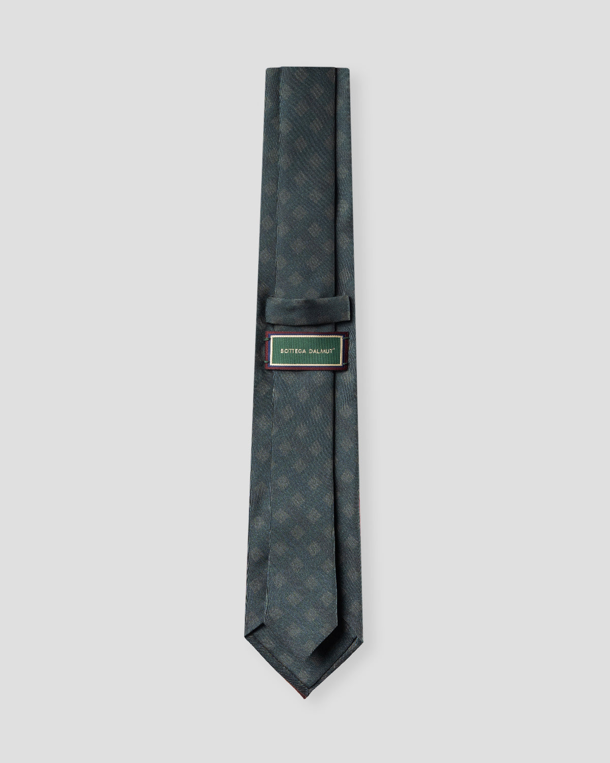 Blue silk tie with orange squares