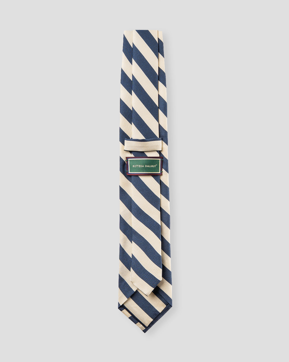 Blue silk tie with orange squares