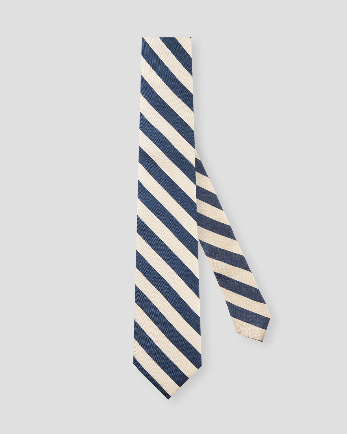 Blue silk tie with orange squares