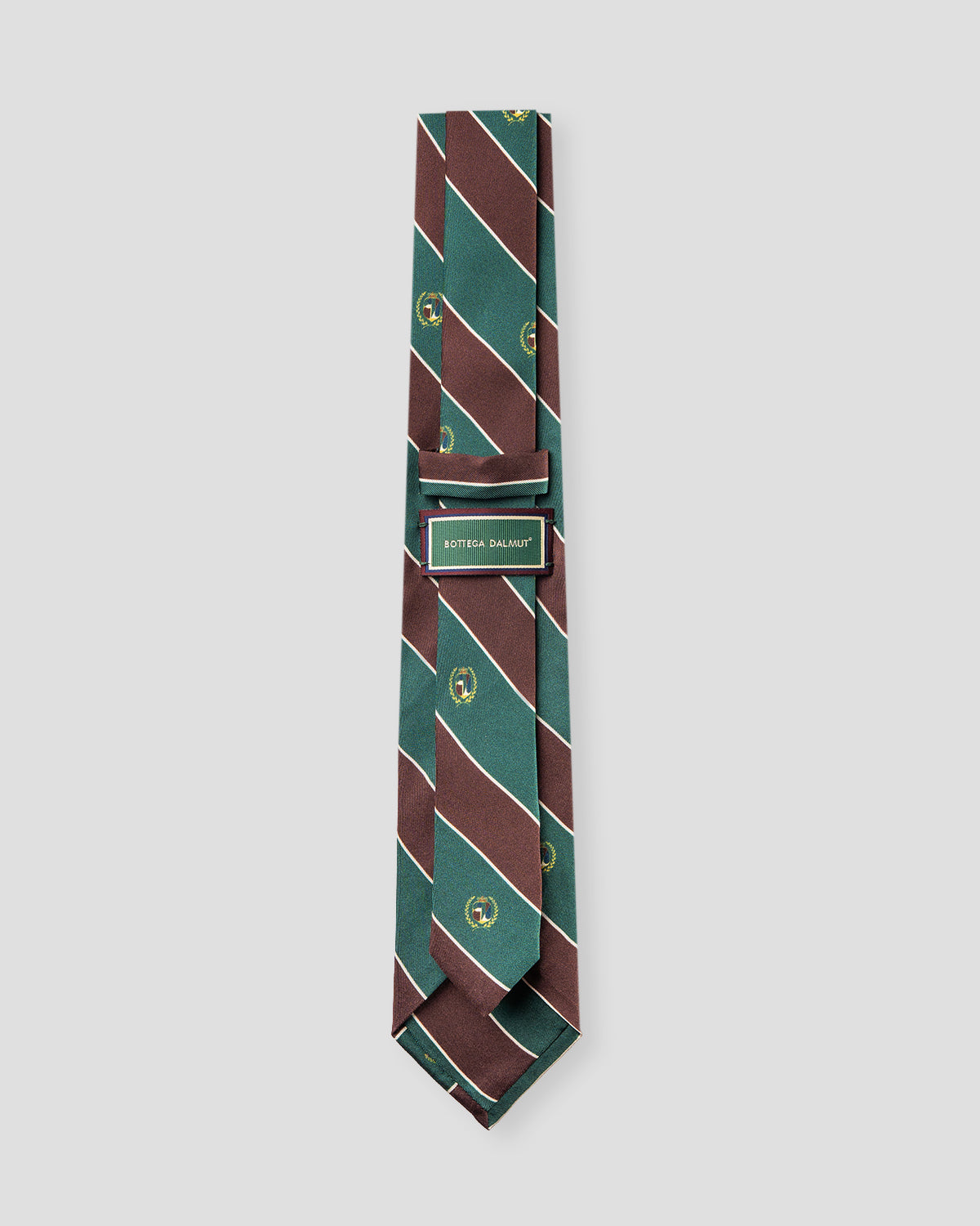 Blue silk tie with orange squares