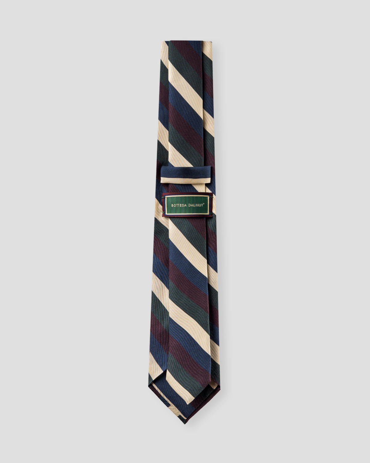 Blue silk tie with orange squares