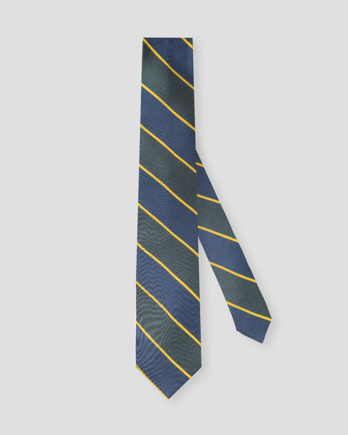 Blue silk tie with orange squares