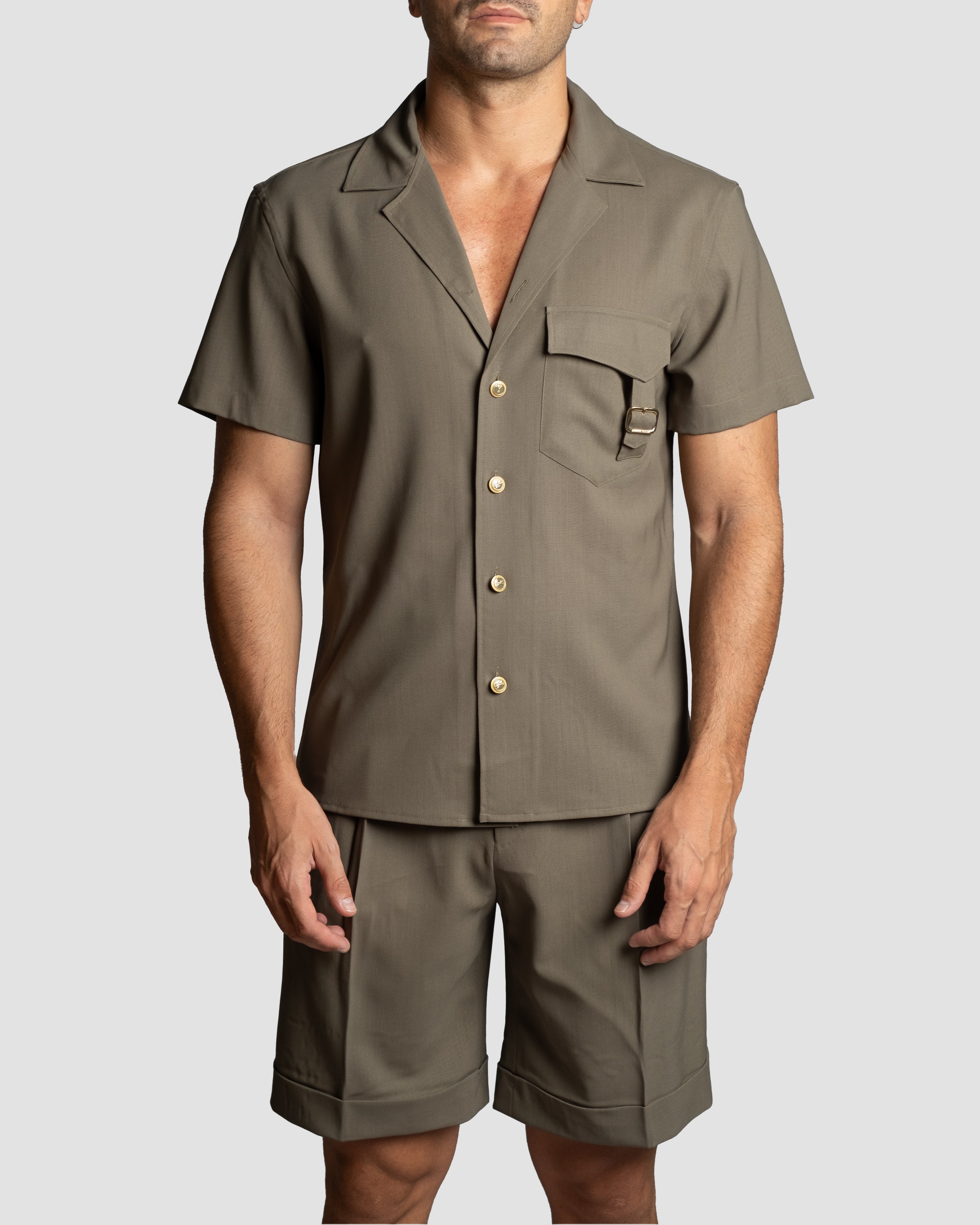 BOARD SHORTS IN GREEN HOUSE SILK