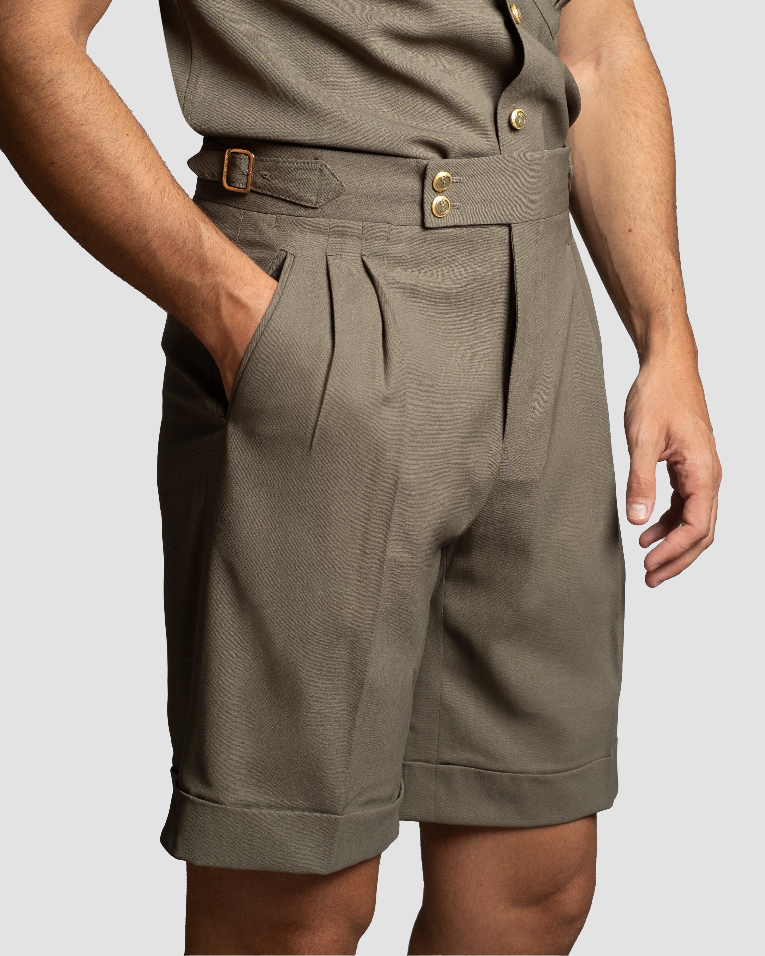 BOARD SHORTS IN GREEN HOUSE SILK