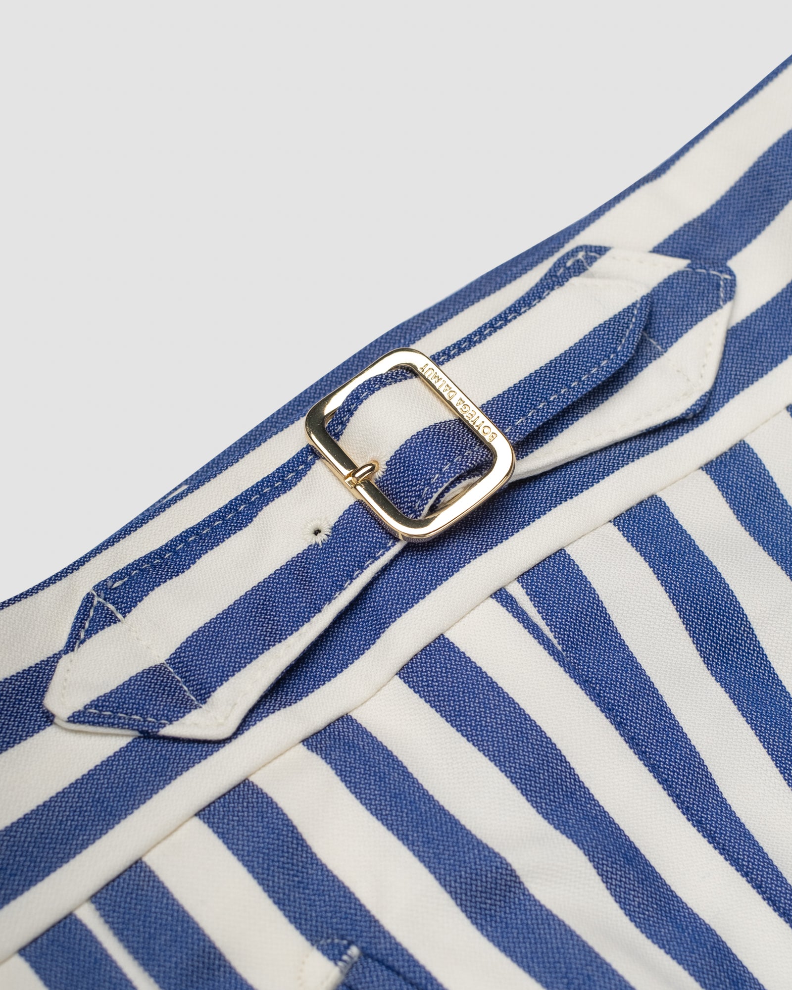 Pantaloni Oia Rigato Bianco/Blu