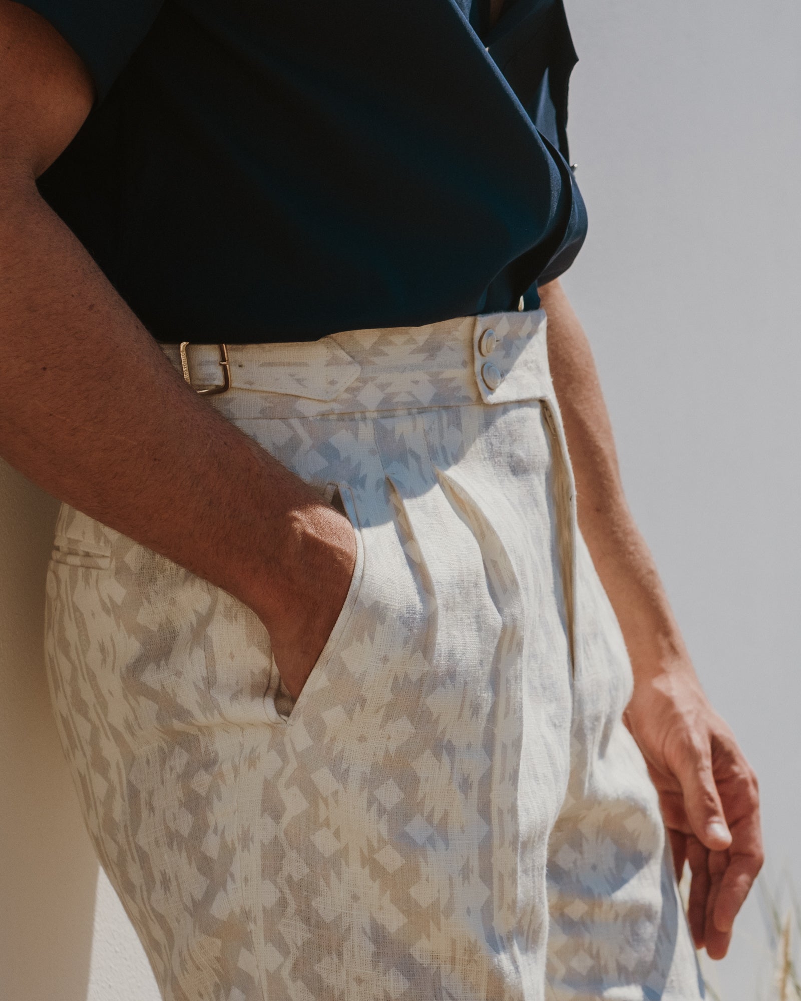 Pantaloni Oia Aztec Cream