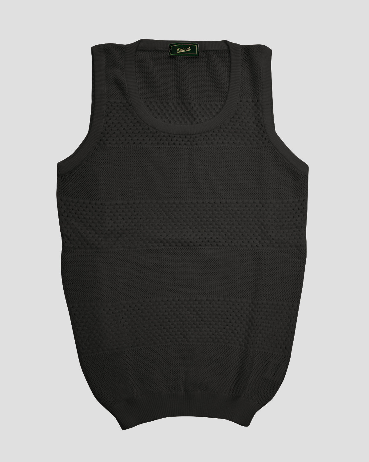 Canotta Girocollo Crochet Nero