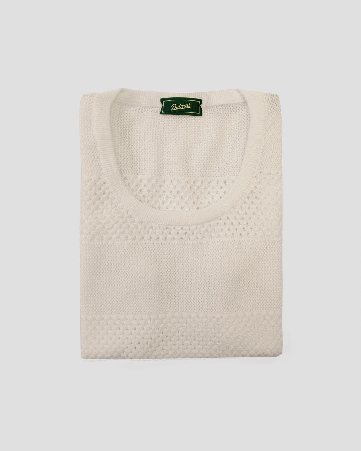 Canotta Girocollo Crochet Bianca