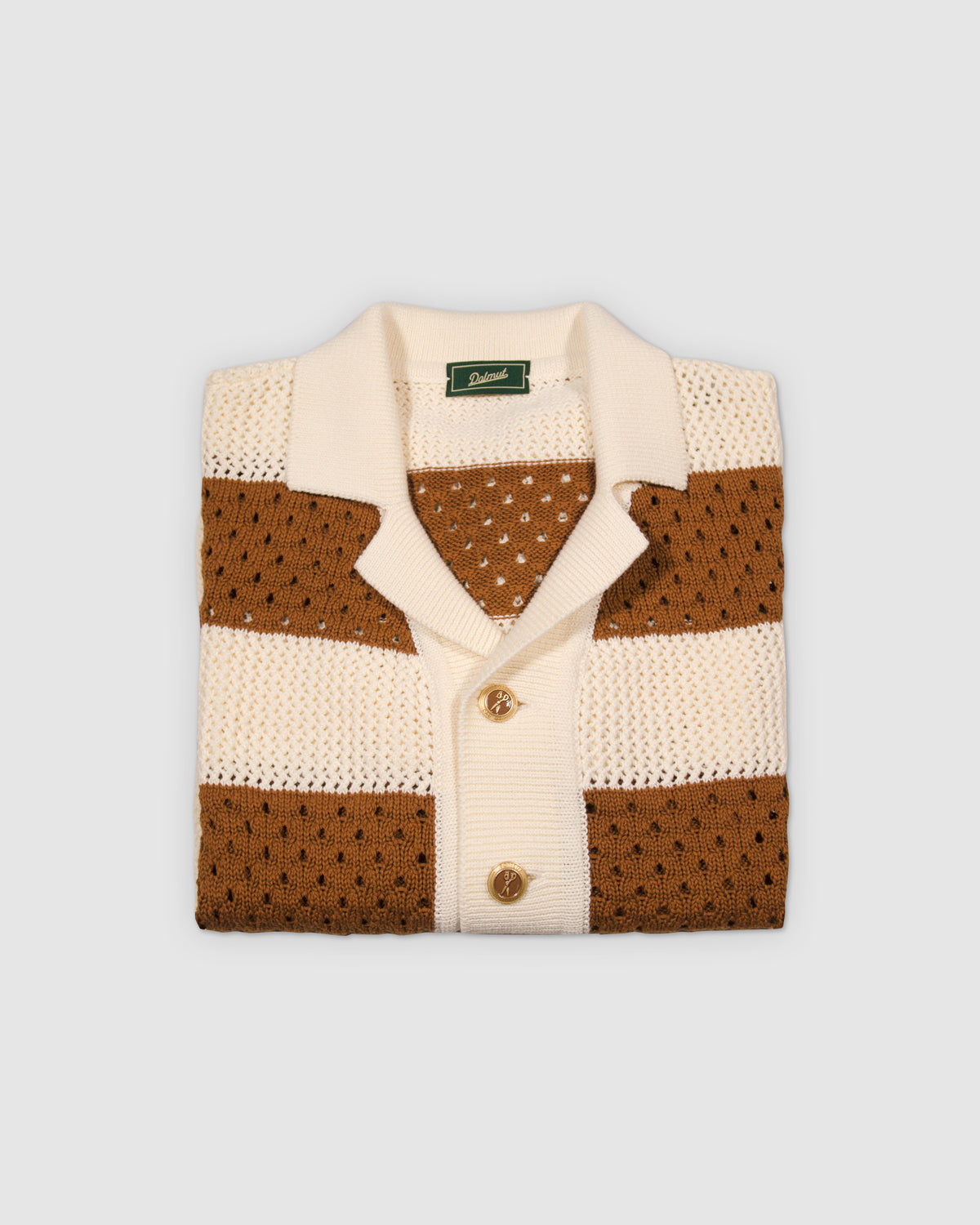 Camicia Safari Crochet Panna/Cammello