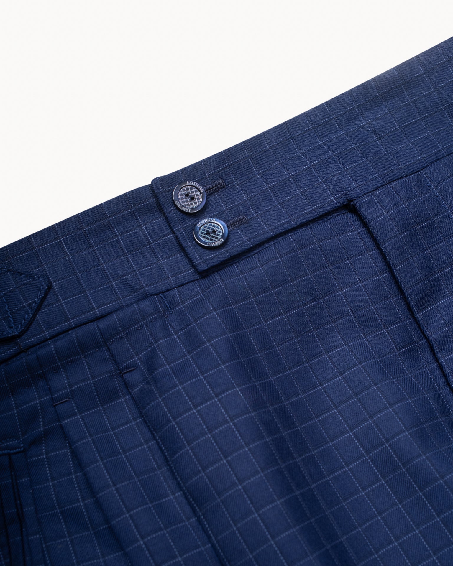 Pantaloni Oia Quadretti Blu