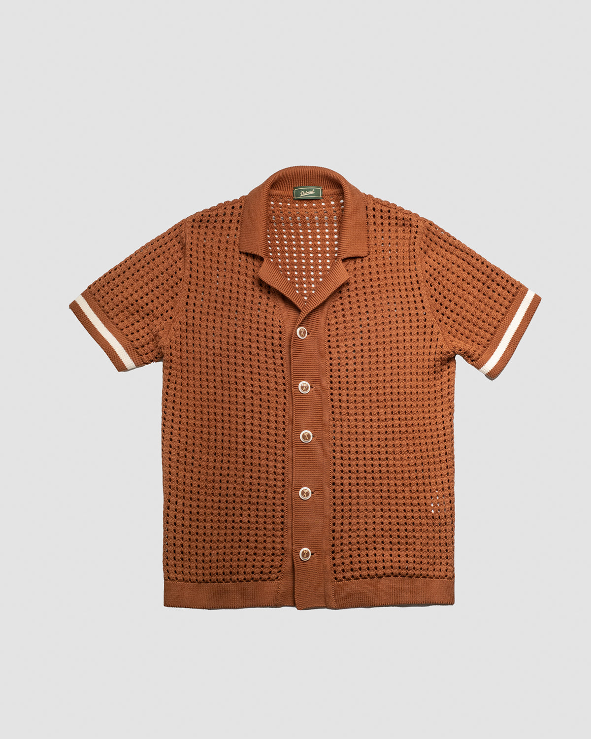 Camicia Board Crochet Cammello