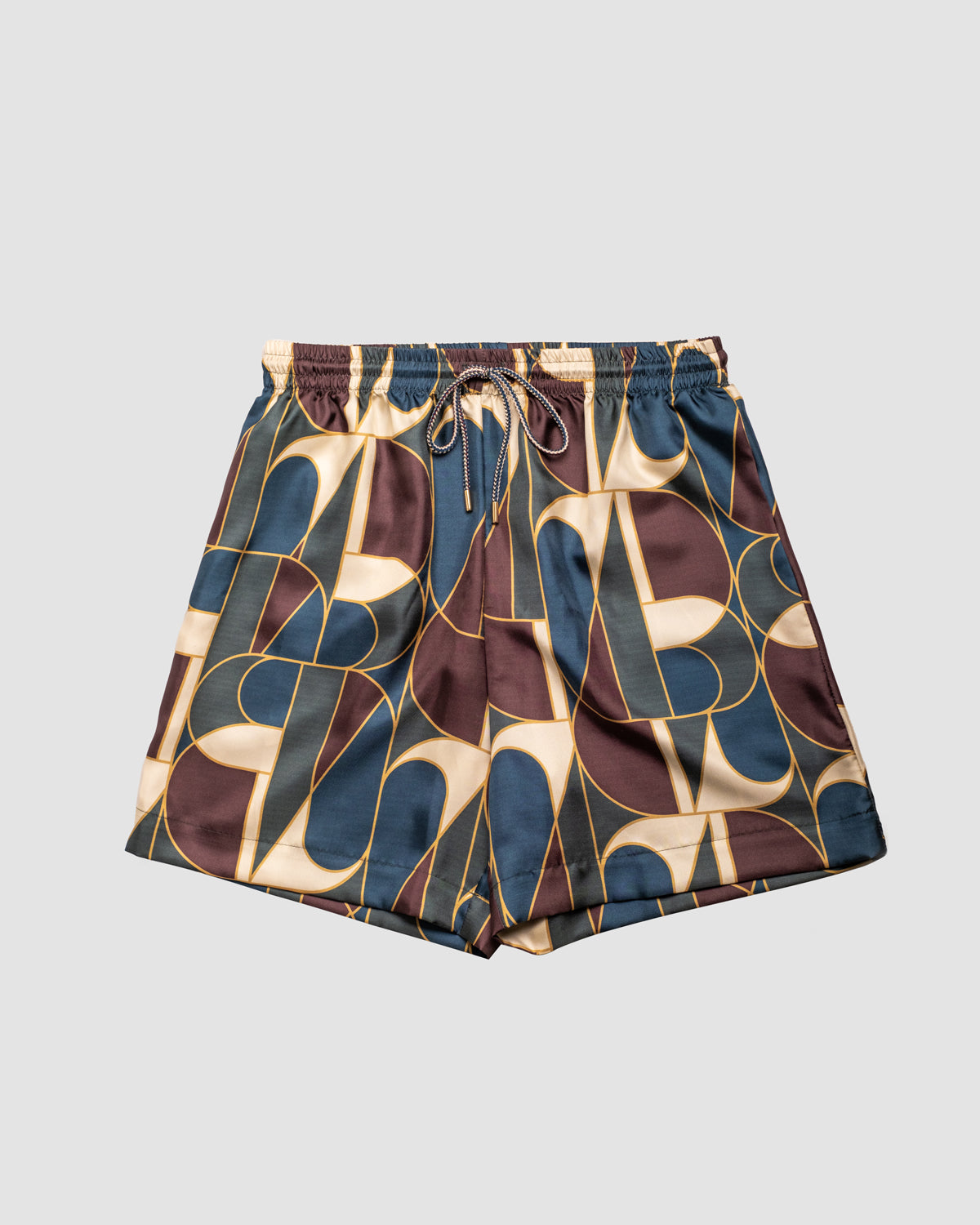 BOARD SHORTS IN GREEN HOUSE SILK