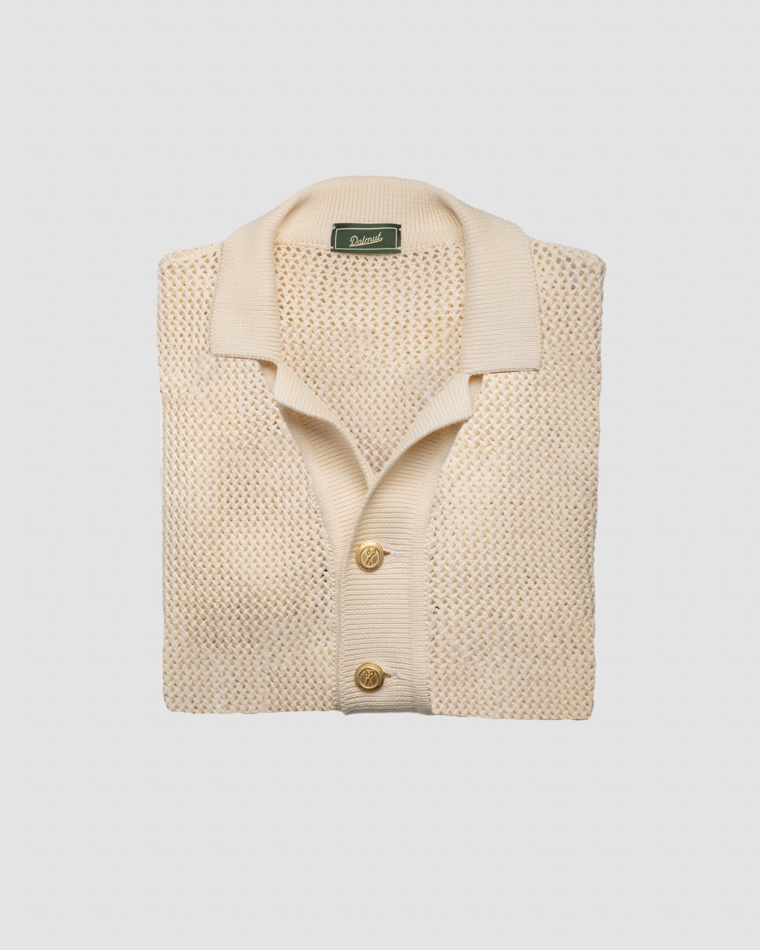 Camicia Board Crochet Panna