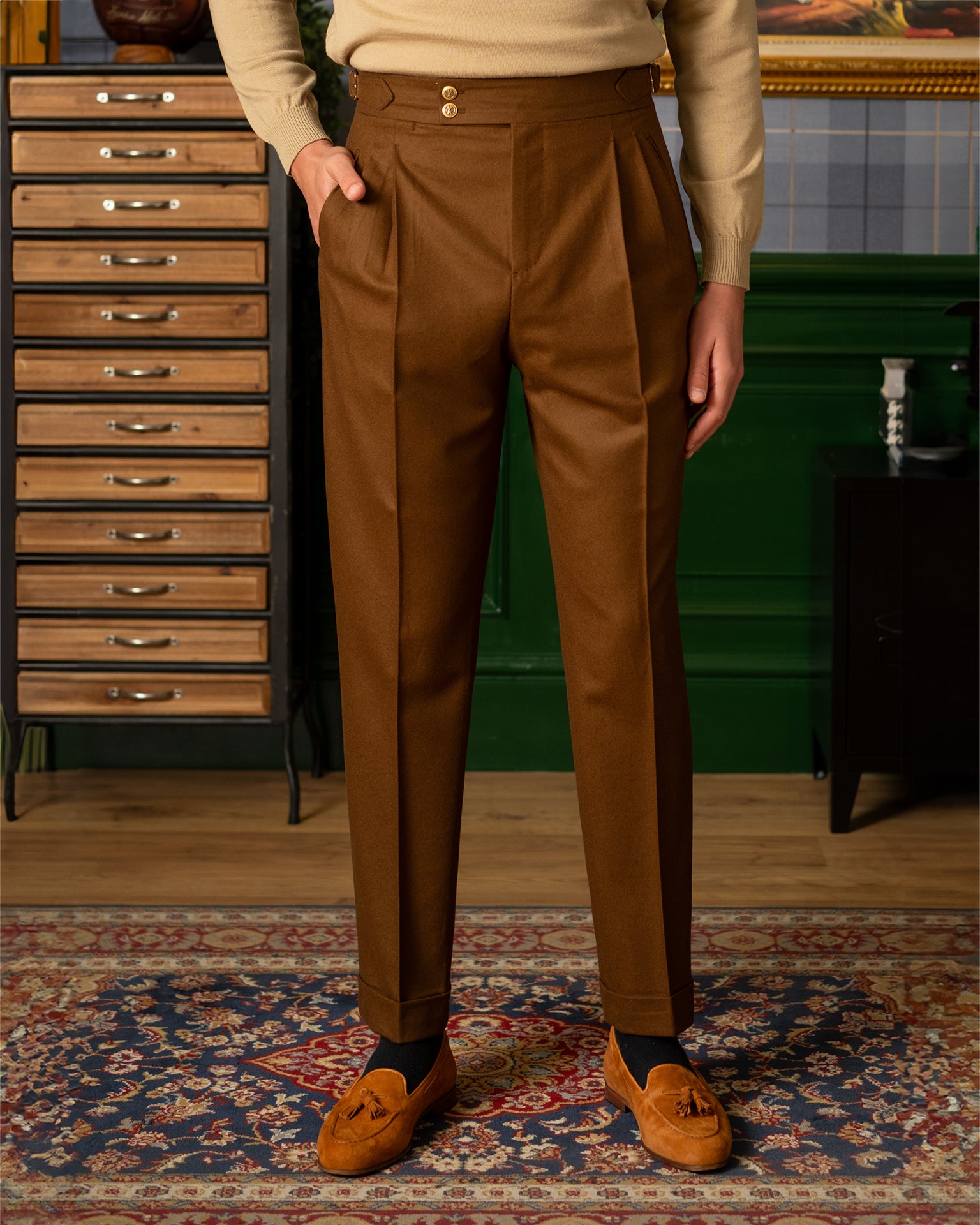 Pantaloni Oia Cammello