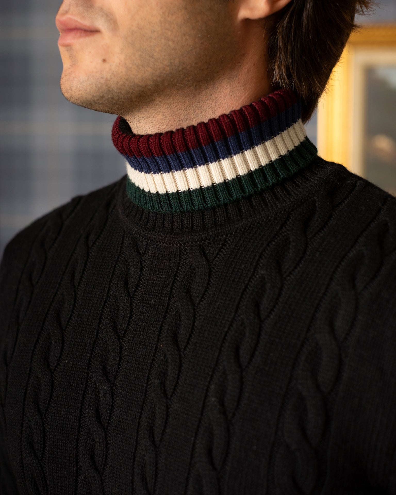 TRECCIONE COLLO ALTO Nero Dalmut