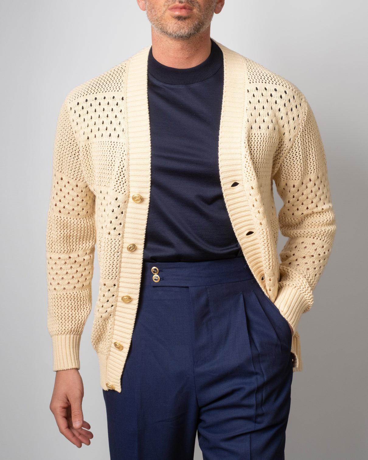 BD Cardigan Crochet Beige