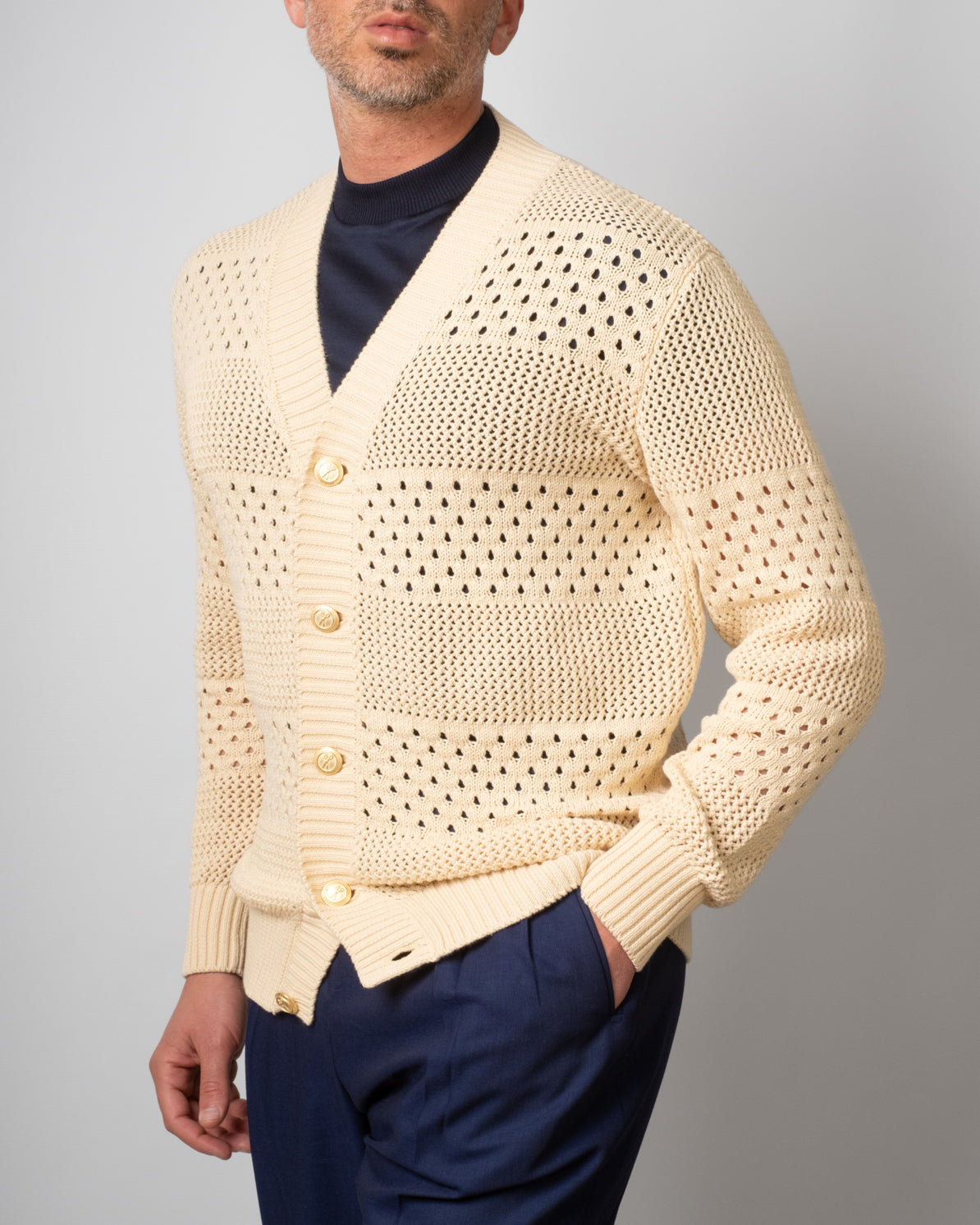 BD Cardigan Crochet Beige