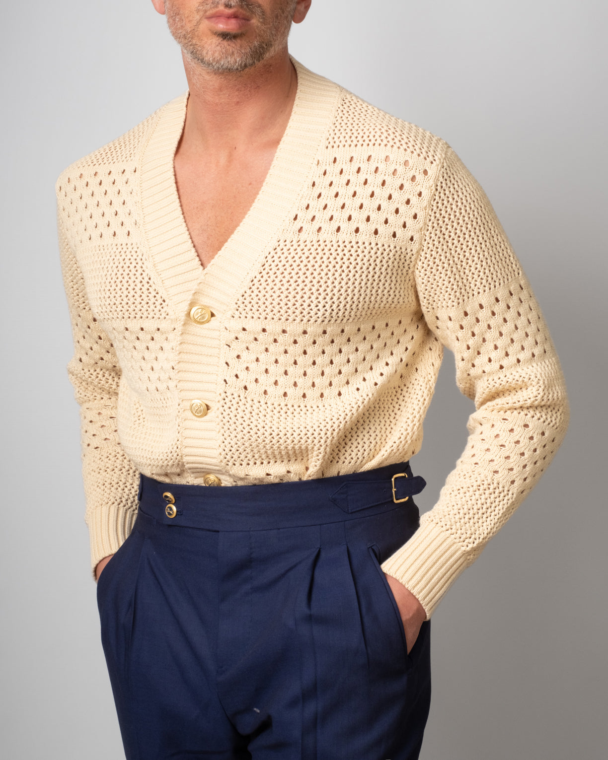BD Cardigan Crochet Beige